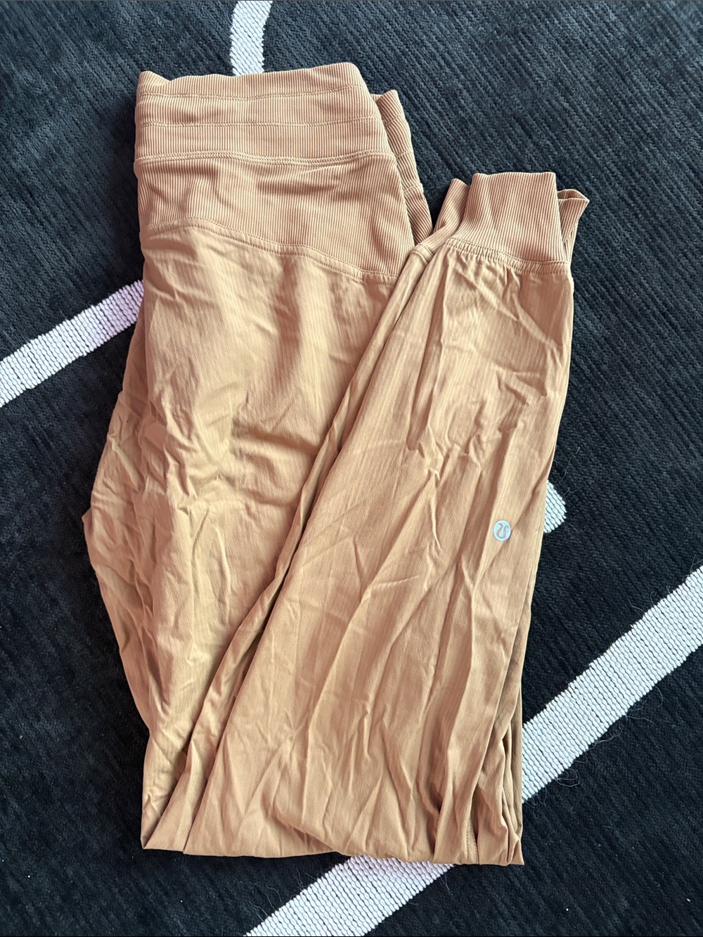 Lululemon joggers in Camel Tan